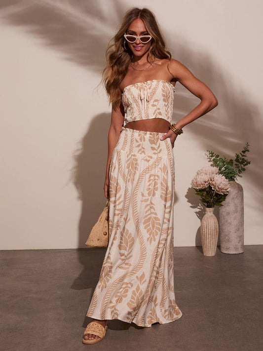 Bohemian Two-Piece Long Dress Set