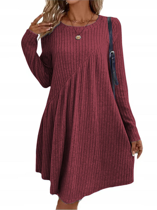 Bohemian Ribbed Knit Dress