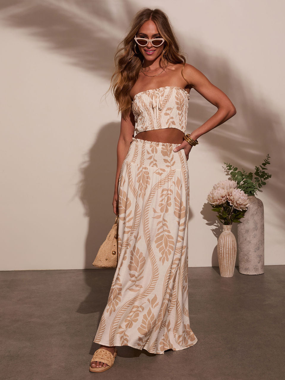Bohemian Two-Piece Long Dress Set