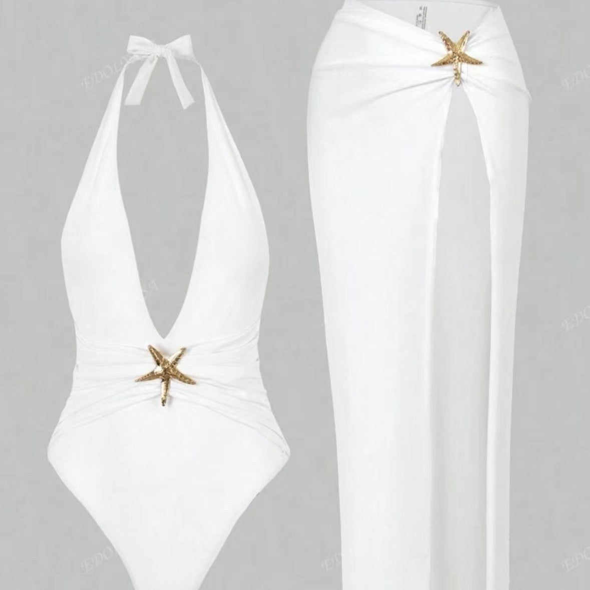 Womens Backless Swimsuit Set