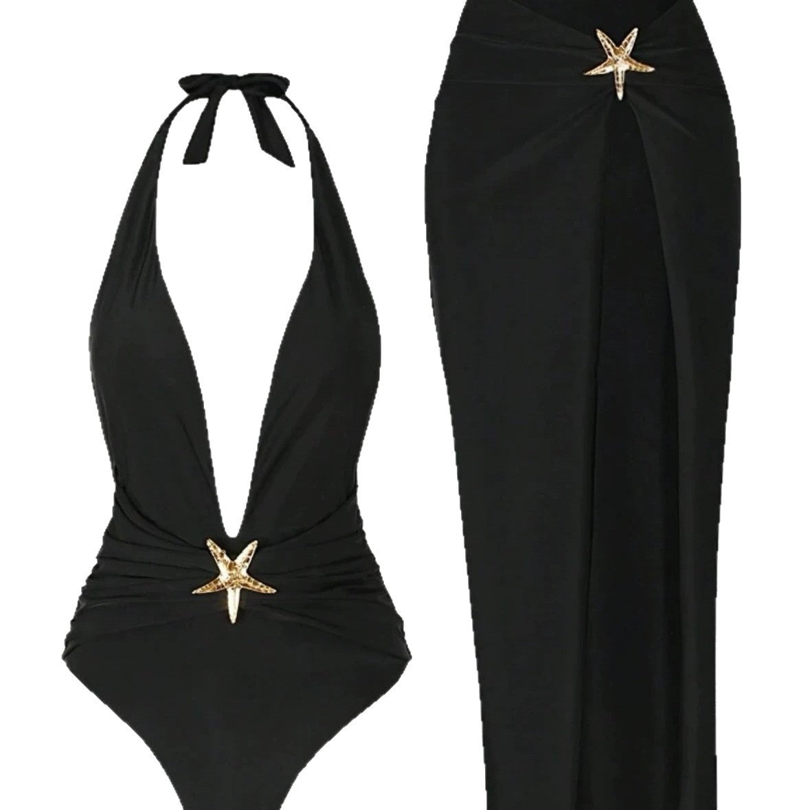 Womens Backless Swimsuit Set