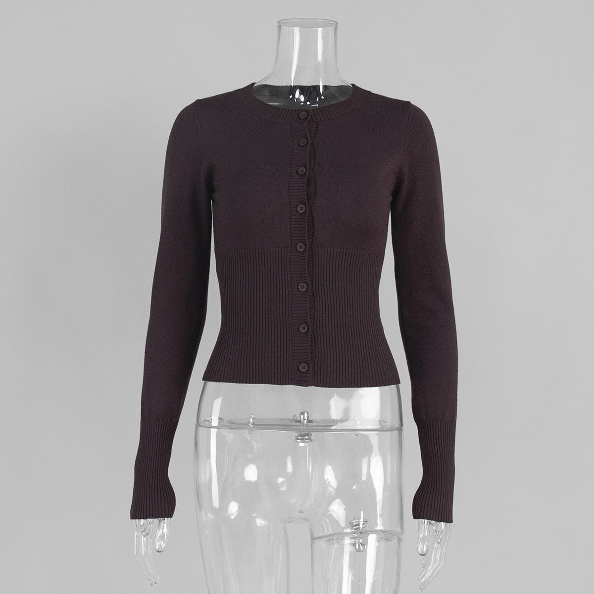 Womens Slim Fit Knitted Cardigan