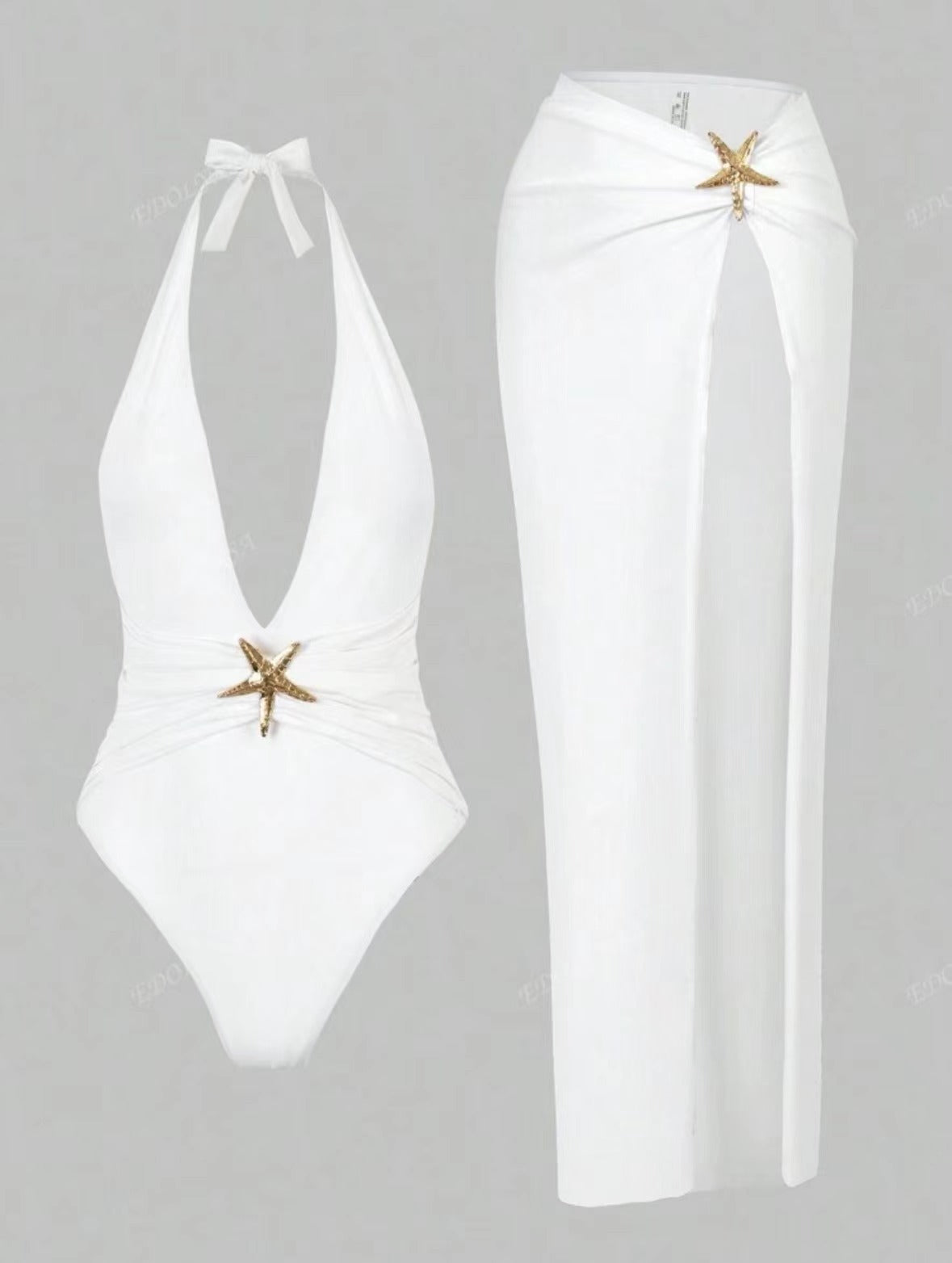 Womens Backless Swimsuit Set