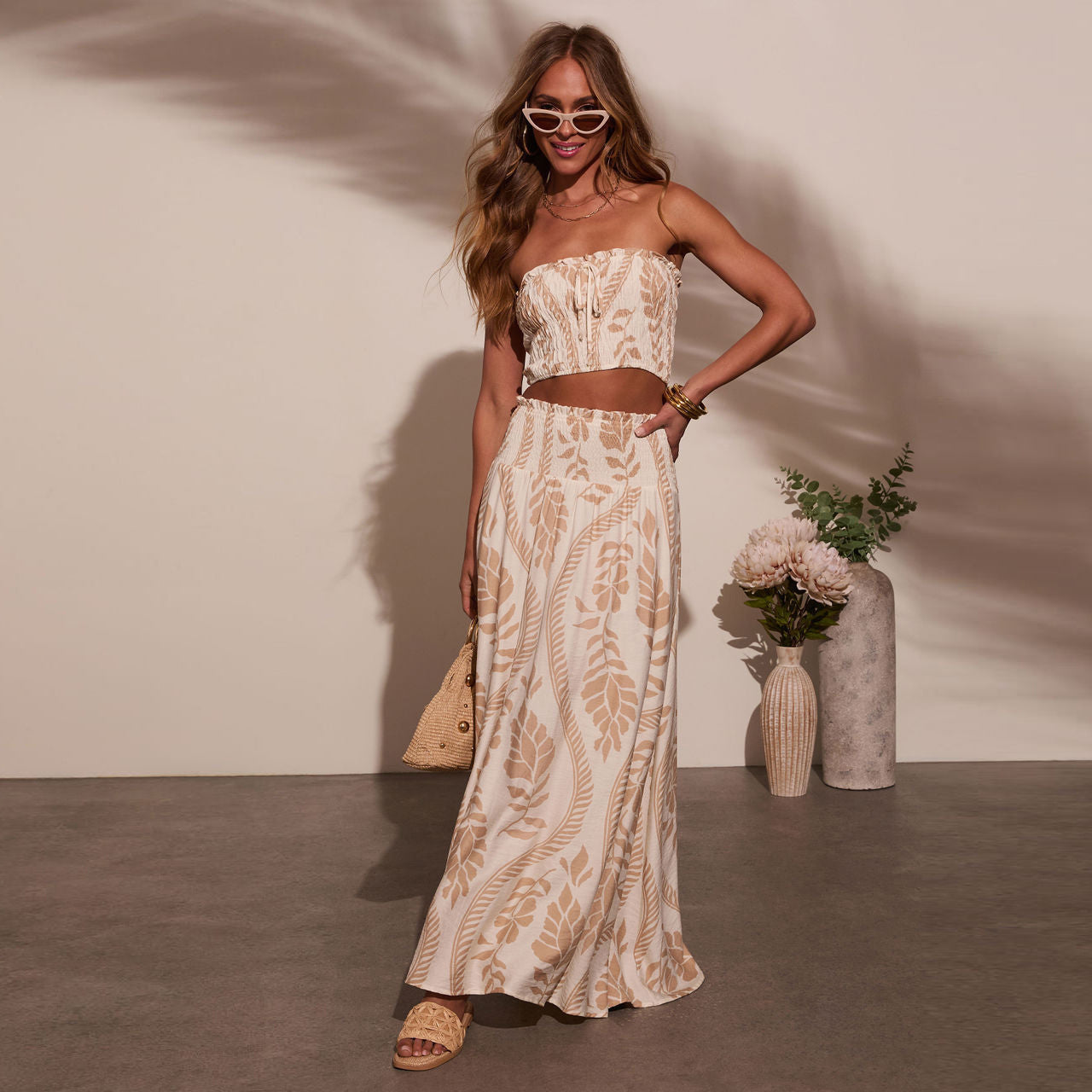Bohemian Two-Piece Long Dress Set