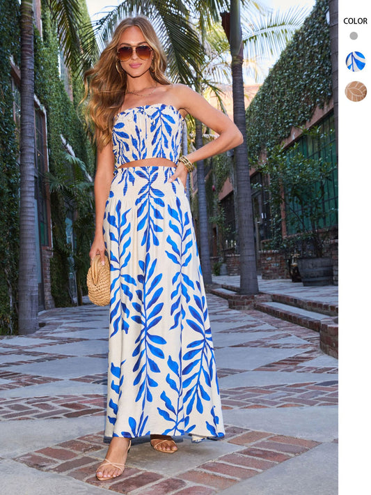 Bohemian Two-Piece Long Dress Set