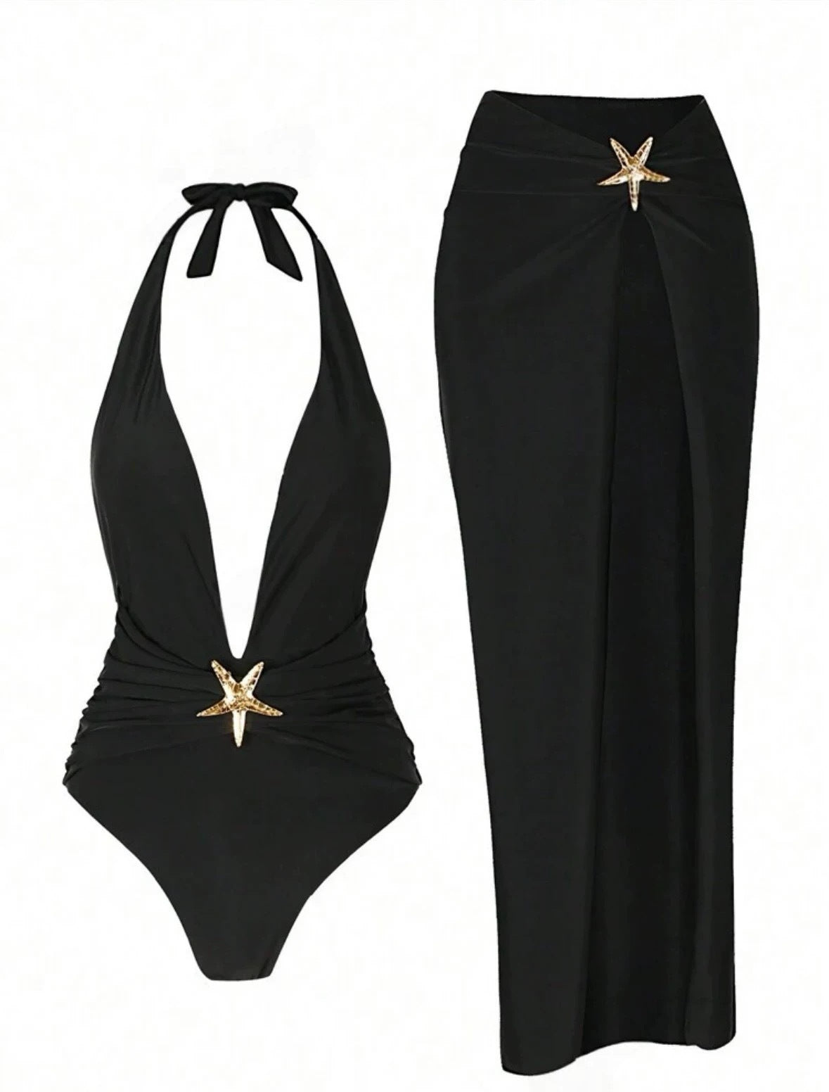 Womens Backless Swimsuit Set