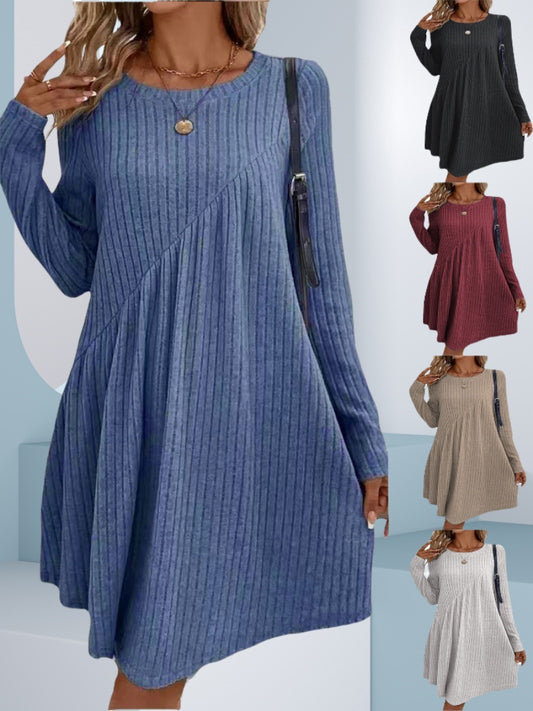 Bohemian Ribbed Knit Dress